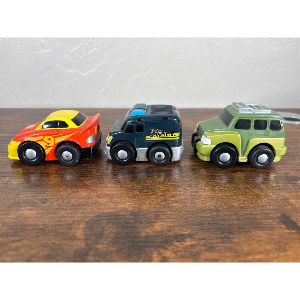 Kid Galaxy Go Go Auto Toy Car Set 3pk Red Race Car SWAT Van Green SUV 2008